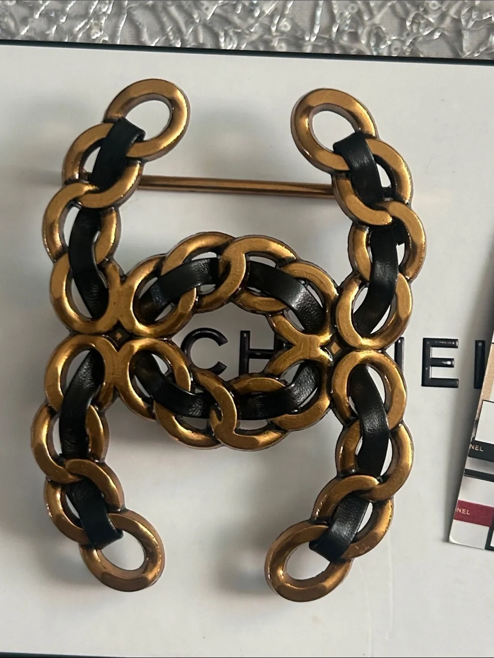 Vintage Rare oversized rare Runway CC belt buckle 🔥🔥 I mean it’s everything